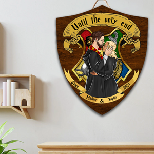 Wizard Couple Until The Very End - Gift For Couple - Personalized Custom Shaped Wood Sign - CL20 NH96