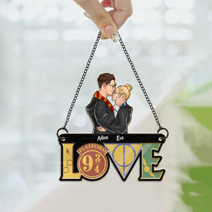 Harry Potter Love Platform 934 - Gift For Couple - Personalized Window Hanging Suncatcher Ornament - CL20 NH96