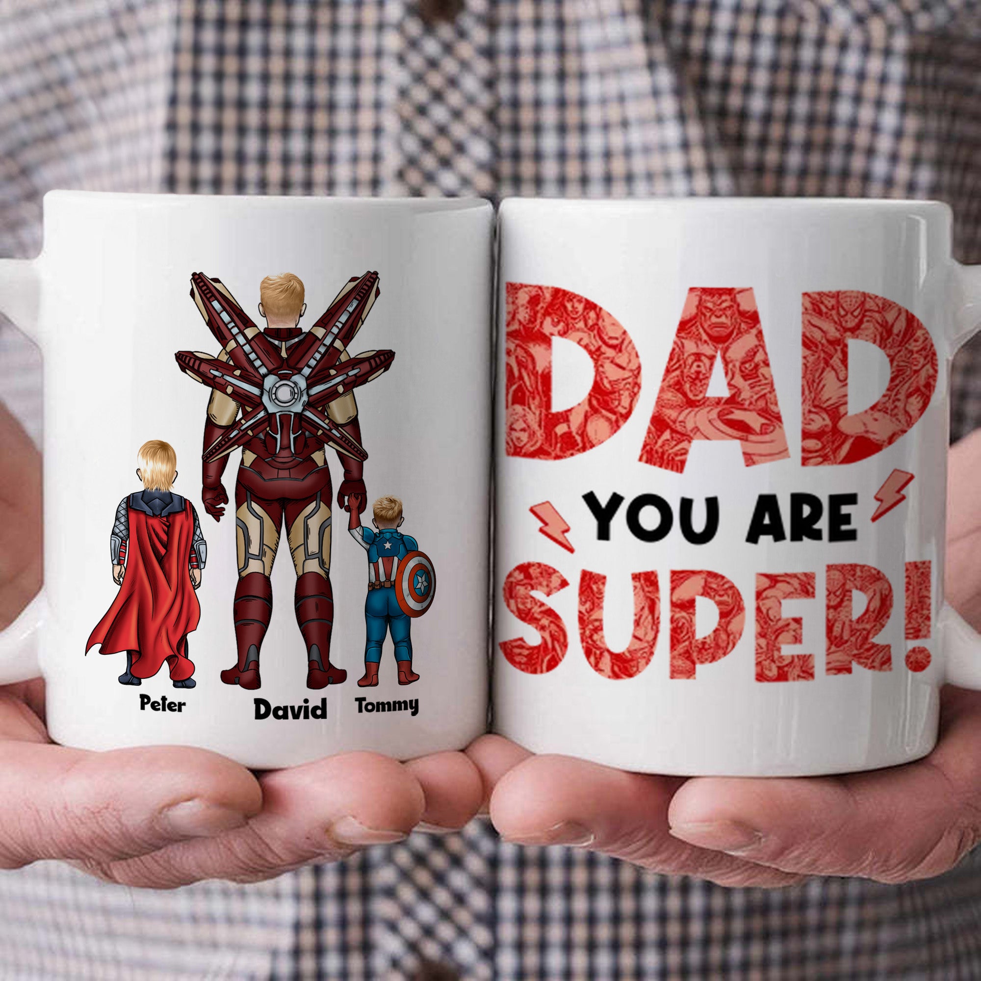 Super Daddy You Are Number 1 - Gift For Father's Day - Personalized Ceramic Mug