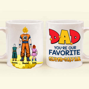 Daddy Is Our Favorite Saiyan Dragon Balls - Gift For Father's Day - Personalized Ceramic Mug