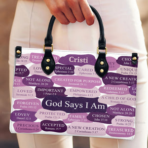 What God Says About You - Unique Personalized Leather Handbag - AT4081243