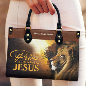 There Is Power In The Name Of Jesus - Awesome Personalized Leather Handbag - AT4081457