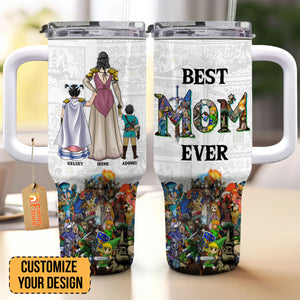 Best Mom Ever The Legend In My Heart - Gift For Mom - Personalized 40oz Tumbler Cup With Straw - CL07 NA94