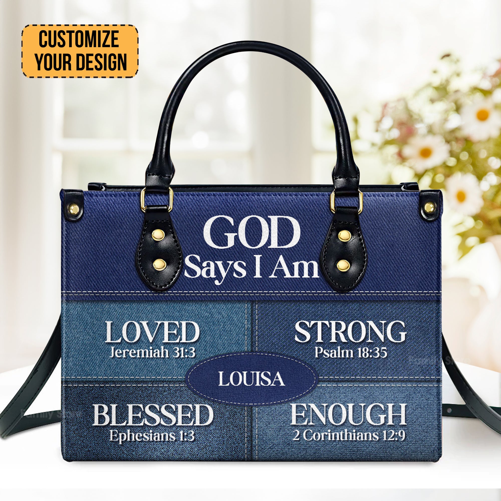 God Says You Are - Thoughtful Gift For Christians - Personalized Leather Handbag With Handle - AT4080908