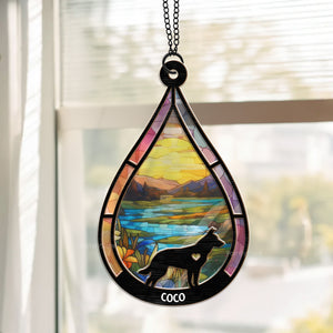 At The Rainbow Bridge, Wrapped In Eternal Warmth - Memorial Gift For Pet Lovers - Personalized Window Hanging Suncatcher Ornament - CLP05 NA94