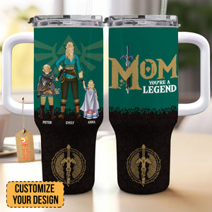 Mommy You're A Legend - Gift For Mom - Personalized 40oz Tumbler Cup With Straw - CL07 NA94