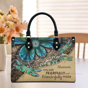 You Are Fearfully And Wonderfully Made - Beautiful Personalized Leather Handbag - AT4081466