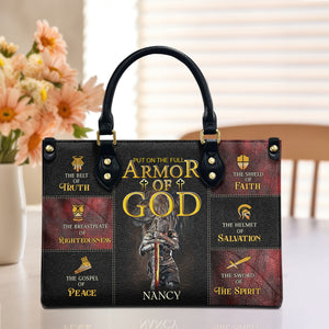 Armor Of God - Thoughtful Gift For Christians - Personalized Leather Handbag With Handle - AT4080602