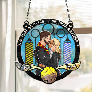 Harry Potter He Made His Catch, She Found Her Keeper - Gift for Couples - Window Suncatcher Ornament - CL20 NH96