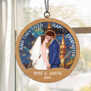 And They Lived Happily Ever After - Gift for Couples, Wedding - Window Suncatcher Ornament - CL30 NH96