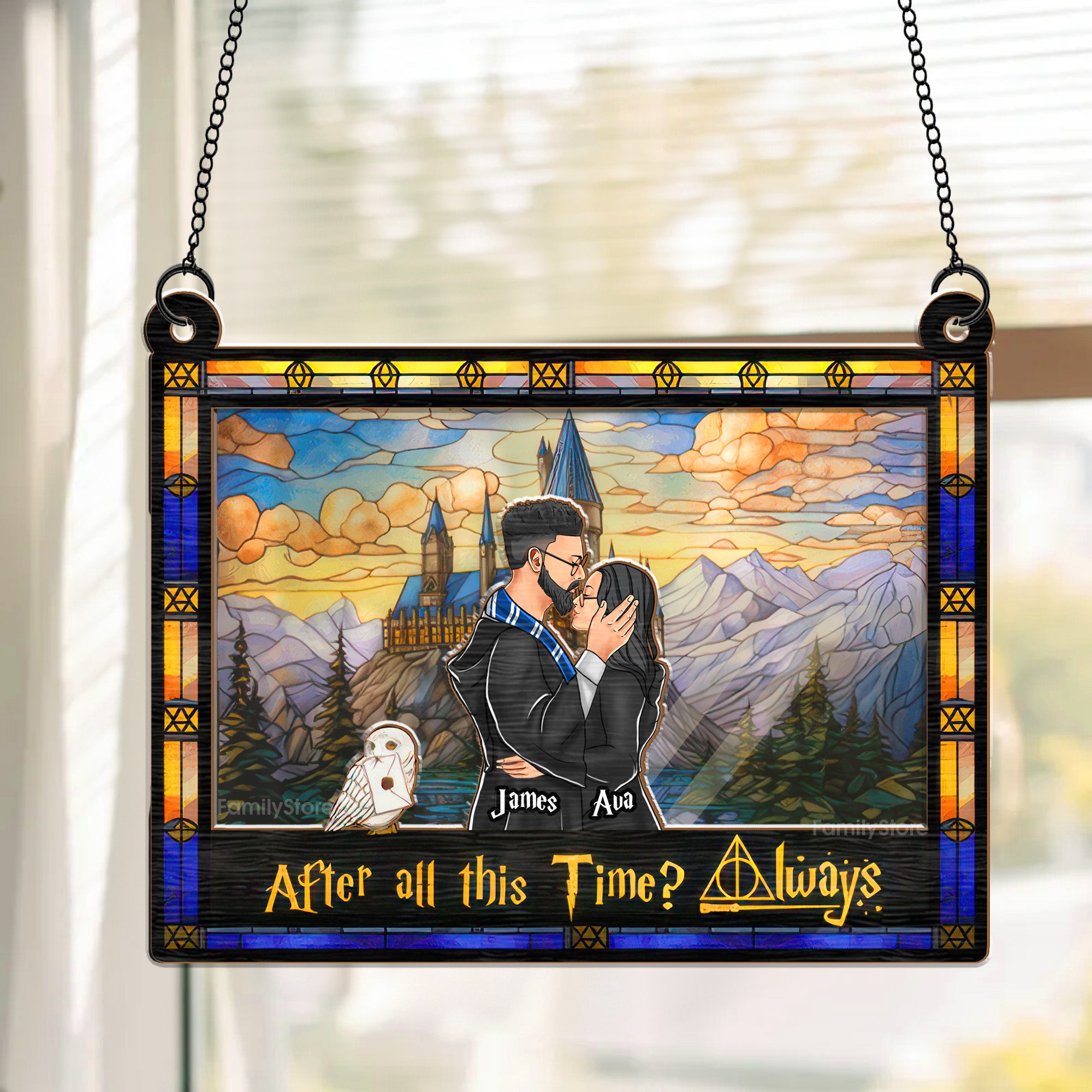 After All This Time, Always - Gift For Couple - Personalized Window Hanging Suncatcher Ornament - CL20 NH96