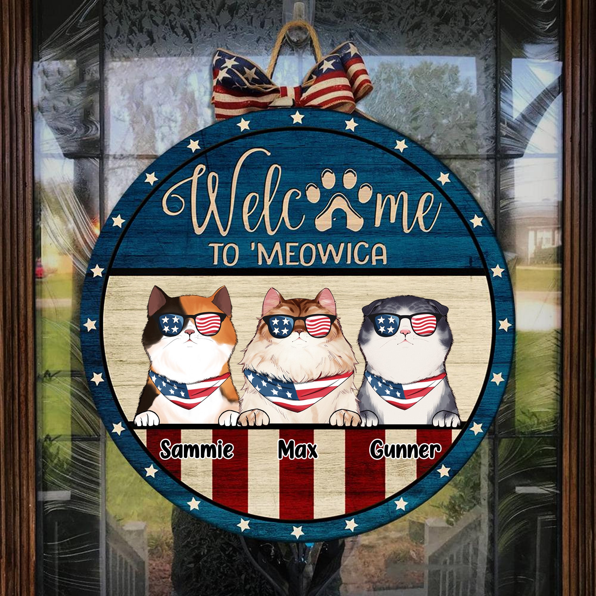 Welcome To Meowica - Gift For Pet Lovers - Personalized Wood Sign