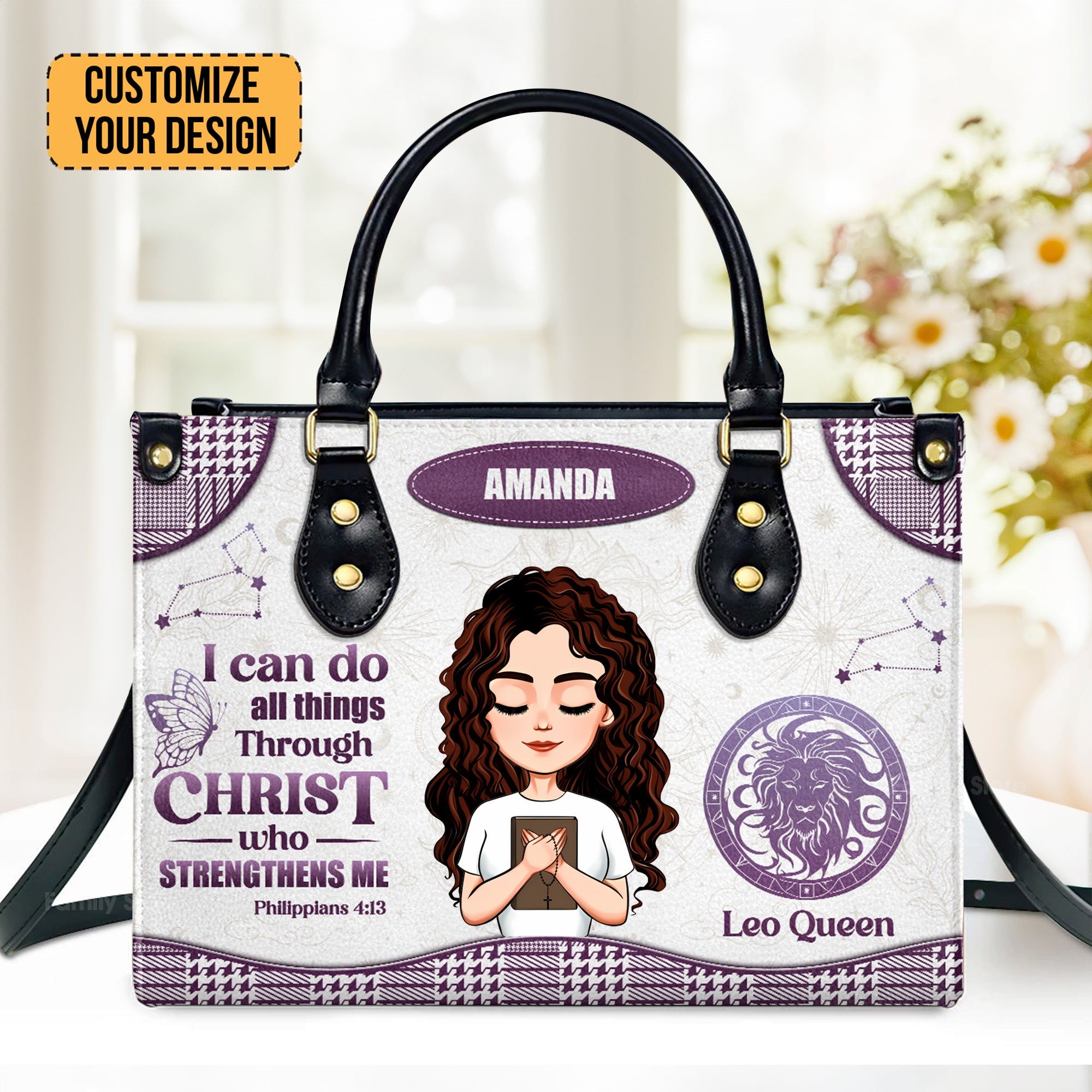 I Can Do All Things Through Christ Who Strengthens Me - Unique Personalized Leather Handbag - AT4080821