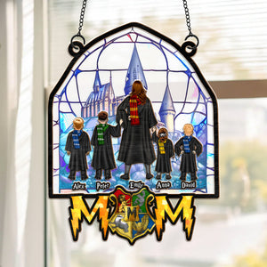 Wizard Mom - Gift For Mother - Personalized Window Hanging Suncatcher Ornament - CL25 NH96