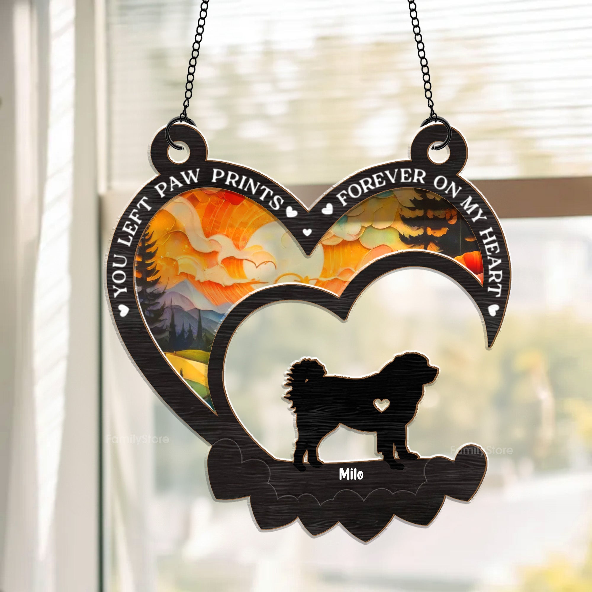 Cherished Memories Never Fade - Memorial Gift For Pet Lovers - Personalized Window Hanging Suncatcher Ornament - CLP05 NA94