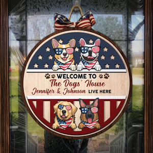 Welcome To Our House - Gift For Pet Lovers - Personalized Wood Sign