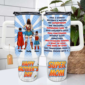 Once A Woman Becomes A Mother - Gift For Mom - Personalized 40oz Tumbler Cup With Straw - CL02 NA94