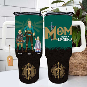 Mommy You're A Legend - Gift For Mom - Personalized 40oz Tumbler Cup With Straw - CL07 NA94