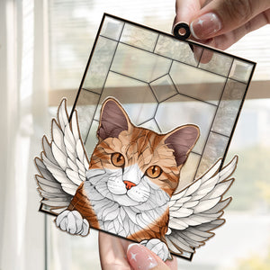 Cat Says Bye Bye - Memorial Gift For Pet Lovers - Personalized Window Hanging Suncatcher Ornament - CLP07 NA94