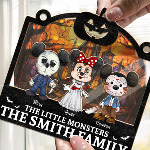 The Little Monsters Of The Family - Gift For Family, Kids, Mom, Dad - Personalized Window Hanging Suncatcher Ornament - CL15 NA94