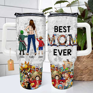 Best Mom Ever Adventure In The Ocean - Gift For Mom - Personalized 40oz Tumbler Cup With Straw - cl11 NA94