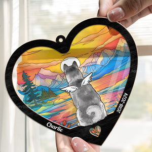 Always In My Heart, My Little Paw - Memorial Gift For Pet Lovers - Personalized Window Hanging Suncatcher Ornament - CLP06 NA94