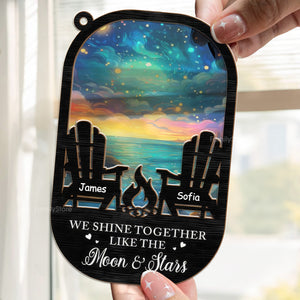 Couple We Shine Together - Gift For Couples - Personalized Window Hanging Suncatcher Ornament NA94