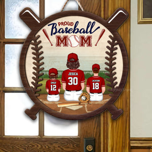 Proud Of You Mommy - Gift For Mom, Baseball Lovers - Personalized Custom Shaped Wood Sign - SPCL01 NA94