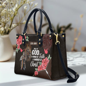 A Child Of God Woman Of Faith - Thoughtful Gift For Christians - Personalized Leather Handbag With Handle - AT4080604