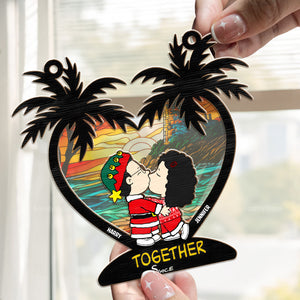 Together Since Peanuts - Personalized  Window Hanging Suncatcher Ornament - Gift For Couple, Husband Wife, Anniversary, Engagement, Wedding, Marriage Gift - CL45 NH96