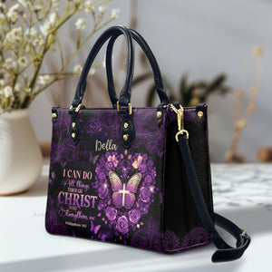 I Can Do All Things - Scripture Gifts For Women Of God - Personalized Leather Handbag With Handle - AT4081210