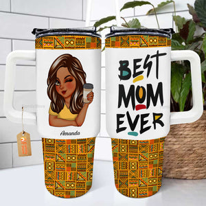 Dope Black Mom - Personalized 40oz Tumbler Cup With Straw - Gift For Mom, Mothers Day - CLGOD04 NA94