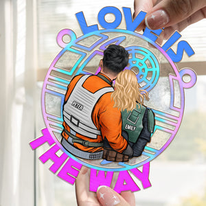 Love Is The Way - Gift For Couple - Window Hanging Suncatcher Ornament - CL19 NH96