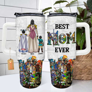 Best Mom Ever The Legend In My Heart - Gift For Mom - Personalized 40oz Tumbler Cup With Straw - CL07 NA94