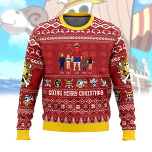 Merry Mugiwara Pirates One Piece - Gift For Christmas - Personalized Ugly Sweater - CL11 NH96