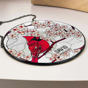 Cardinals Appear When Angels Are Near - Memorial Gift - Personalized Stained Glass Window Hanging Suncatcher NA94