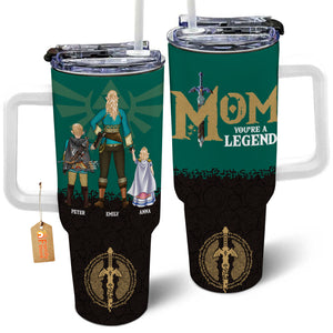 Mommy You're A Legend - Gift For Mom - Personalized 40oz Tumbler Cup With Straw - CL07 NA94