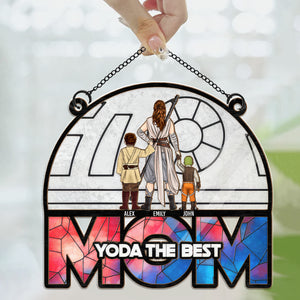 Yoda The Best Mom - Gift For Mother - Window Hanging Suncatcher Ornament - CL08 NH96