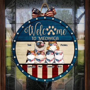 Welcome To Meowica - Gift For Pet Lovers - Personalized Wood Sign