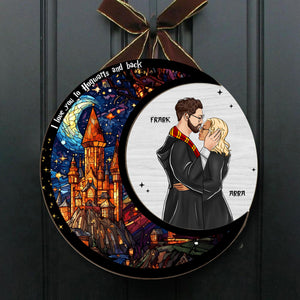 I Love You To Hogwarts And Back - Gift For Couple - Personalized Custom Wood Sign - CL20 NH96