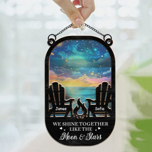 Couple We Shine Together - Gift For Couples - Personalized Window Hanging Suncatcher Ornament NA94