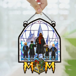 Wizard Mom - Gift For Mother - Personalized Window Hanging Suncatcher Ornament - CL25 NH96