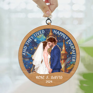 And They Lived Happily Ever After - Gift for Couples, Wedding - Window Suncatcher Ornament - CL30 NH96