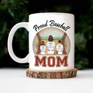 Behind Every Baseball Player Is A Baseball Mom Who Always Believes In Him - Gift For Mom - Personalized Mug SPCL01 NA94