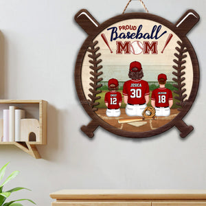 Proud Of You Mommy - Gift For Mom, Baseball Lovers - Personalized Custom Shaped Wood Sign - SPCL01 NA94