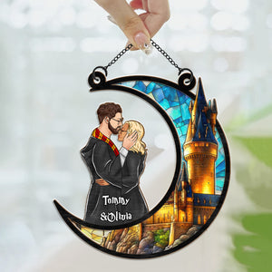 Wizard Couple - Gift For Couple Boyfriends, Girlfriends - Personalized Window Hanging Suncatcher Ornament - CL20 NH96