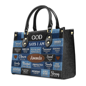 God Says You Are - Unique Personalized Leather Handbag - AT4080907