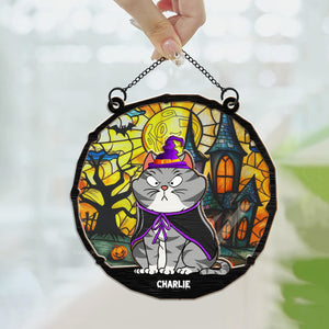 Well, It's Halloween - Gift For Cat Lovers - Personalized Window Hanging Suncatcher Ornament - CLP01 NA94