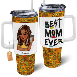 Dope Black Mom - Personalized 40oz Tumbler Cup With Straw - Gift For Mom, Mothers Day - CLGOD04 NA94