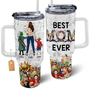 Best Mom Ever Adventure In The Ocean - Gift For Mom - Personalized 40oz Tumbler Cup With Straw - cl11 NA94